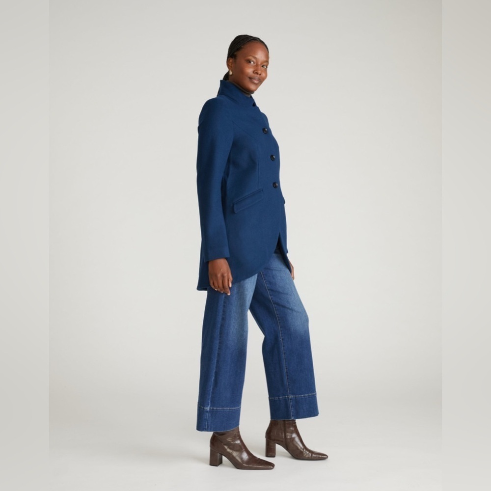 Universal Standard Beas Wool Peacoat Blue Plus 18 20 2X Business Casual EUC - Picture 2 of 9